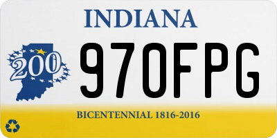 IN license plate 970FPG