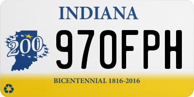 IN license plate 970FPH