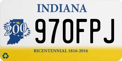 IN license plate 970FPJ