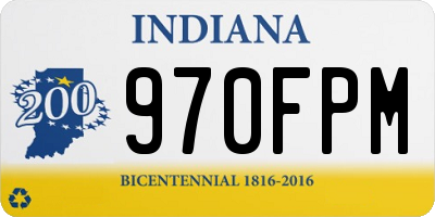 IN license plate 970FPM