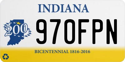 IN license plate 970FPN