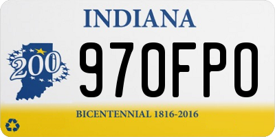 IN license plate 970FPO