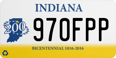 IN license plate 970FPP