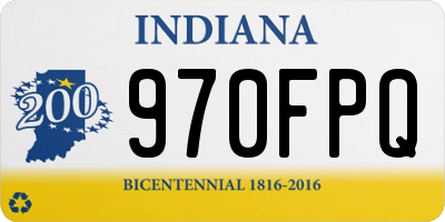 IN license plate 970FPQ