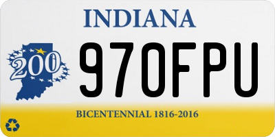 IN license plate 970FPU