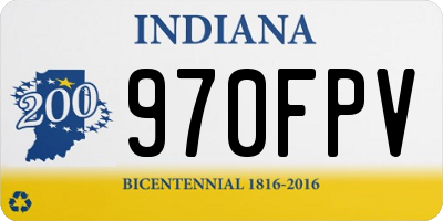 IN license plate 970FPV