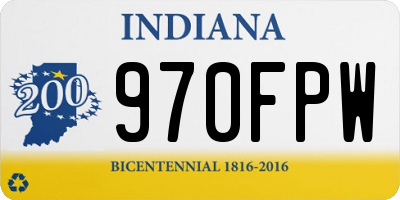 IN license plate 970FPW