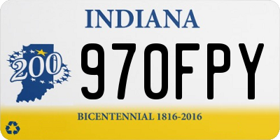 IN license plate 970FPY