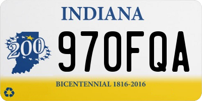 IN license plate 970FQA