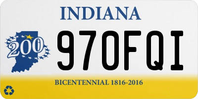 IN license plate 970FQI