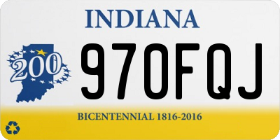 IN license plate 970FQJ