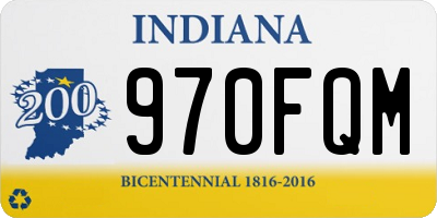 IN license plate 970FQM