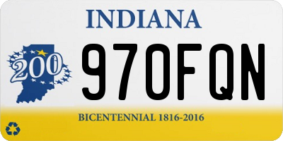 IN license plate 970FQN