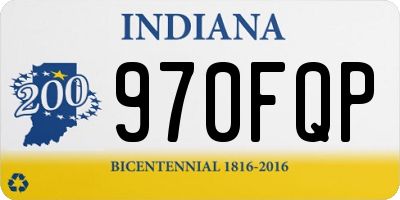 IN license plate 970FQP