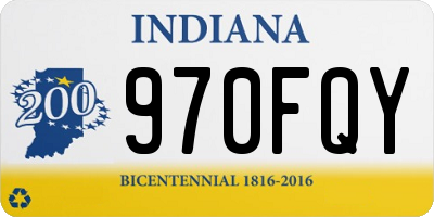 IN license plate 970FQY