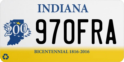 IN license plate 970FRA