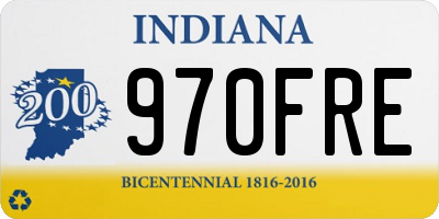 IN license plate 970FRE