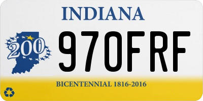 IN license plate 970FRF