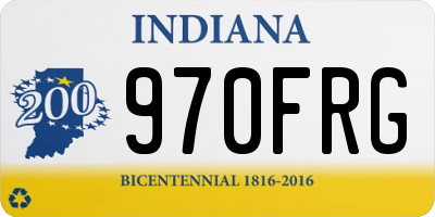 IN license plate 970FRG