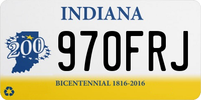 IN license plate 970FRJ