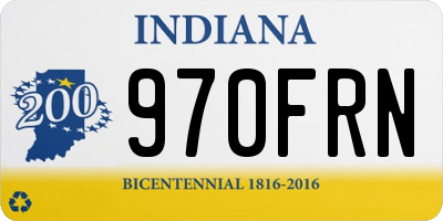 IN license plate 970FRN