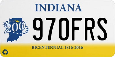 IN license plate 970FRS