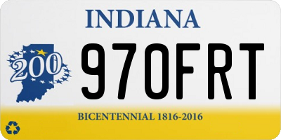 IN license plate 970FRT