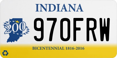 IN license plate 970FRW