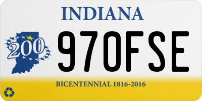 IN license plate 970FSE