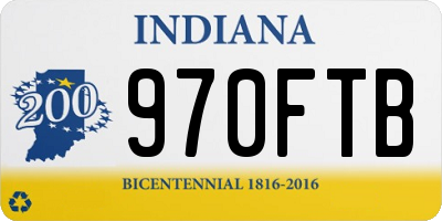 IN license plate 970FTB