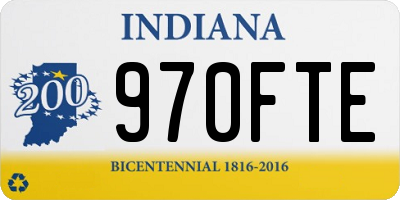 IN license plate 970FTE