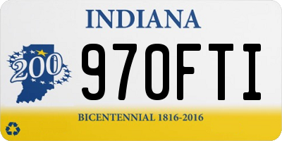 IN license plate 970FTI