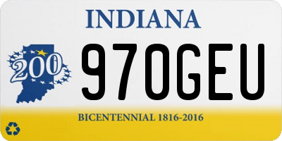IN license plate 970GEU