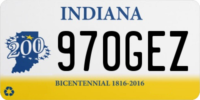 IN license plate 970GEZ