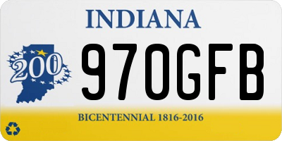 IN license plate 970GFB