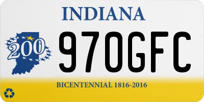 IN license plate 970GFC