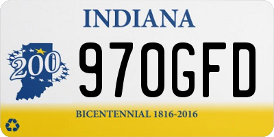 IN license plate 970GFD