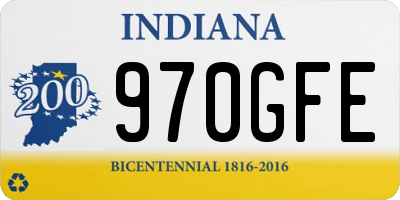 IN license plate 970GFE