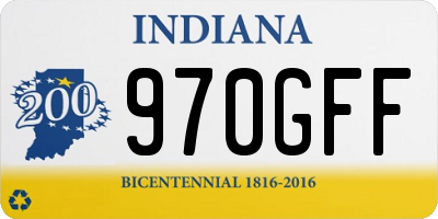 IN license plate 970GFF