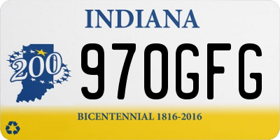 IN license plate 970GFG