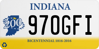 IN license plate 970GFI