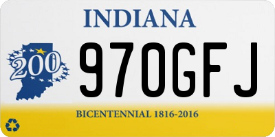 IN license plate 970GFJ