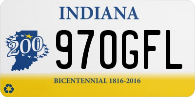 IN license plate 970GFL