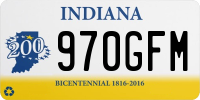 IN license plate 970GFM