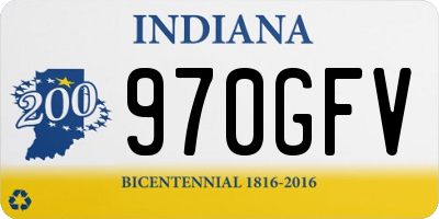 IN license plate 970GFV