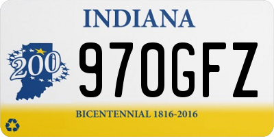 IN license plate 970GFZ