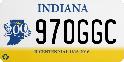IN license plate 970GGC
