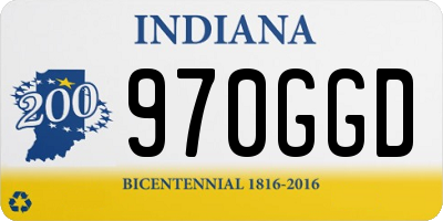 IN license plate 970GGD