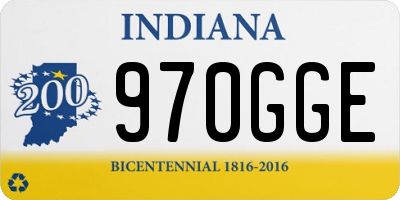 IN license plate 970GGE