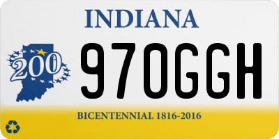 IN license plate 970GGH